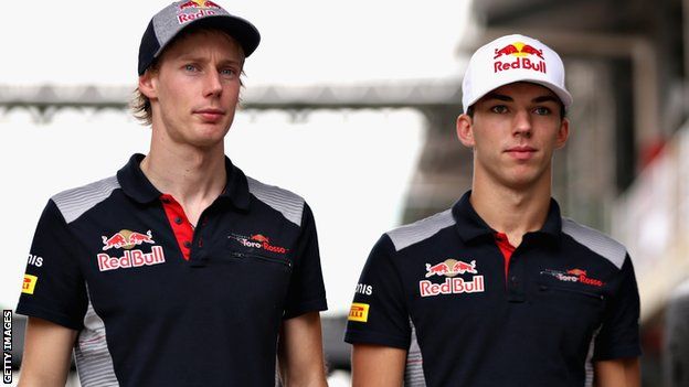 Pierre Gasly and Brendon Hartley of Torro Rosso