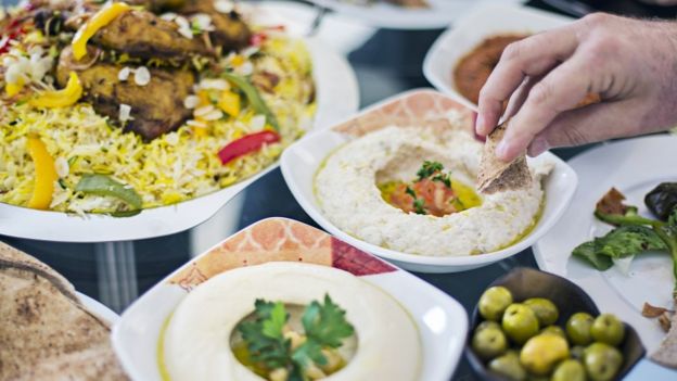 mezze meal on a table
