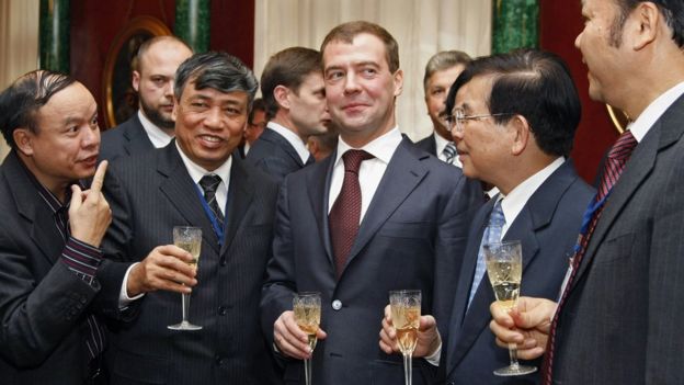 Lãnh đạo Nga và Việt Nam ở Moscow năm 2008