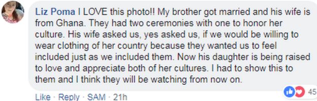 One woman described a mixed culture wedding in her family