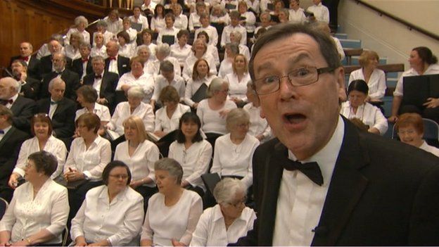 John Hess in a choir