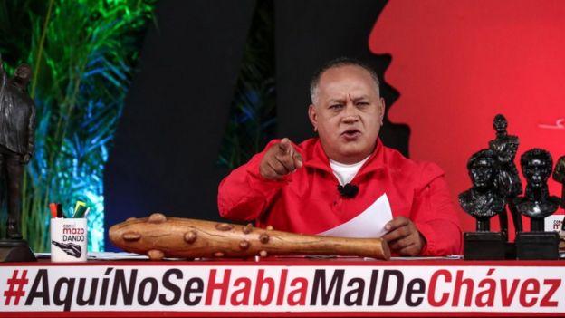 Diosdado Cabello durante el show