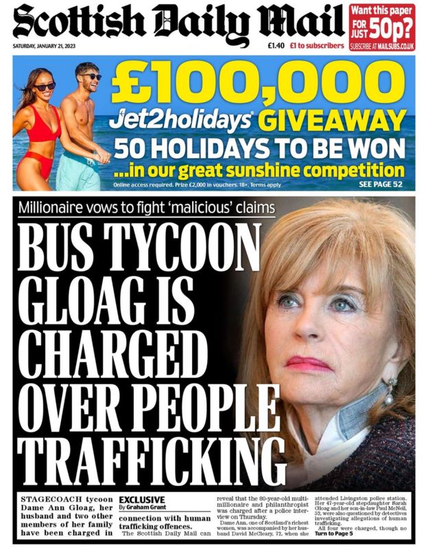 Scotlands Papers Human Trafficking Arrest And Rent Controls Backlash