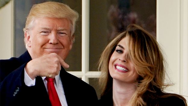 Donald Trump with Hope Hicks in 2018
