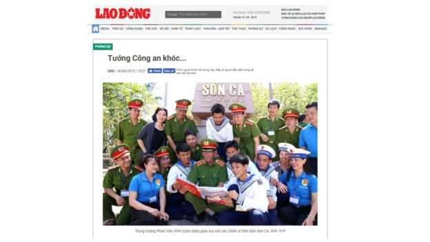 Bài viết hồi 2015 của báo Lao Động viết ông Vĩnh là "một vị tướng tài ba giàu tình cảm"