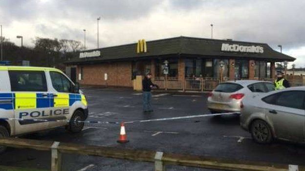 police cordon at McDonalds