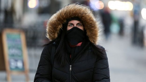 Commuters across North America are bundling up