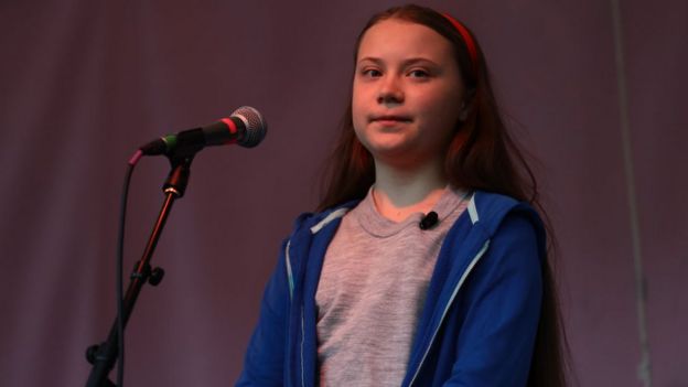 Greta Thunberg habló con los manifestantes en las protestas de la rebelión de extinción en Londres en abril