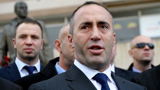 Kosovo former Prime Minister Ramush Haradinaj in Pristina on 30 November 2012.