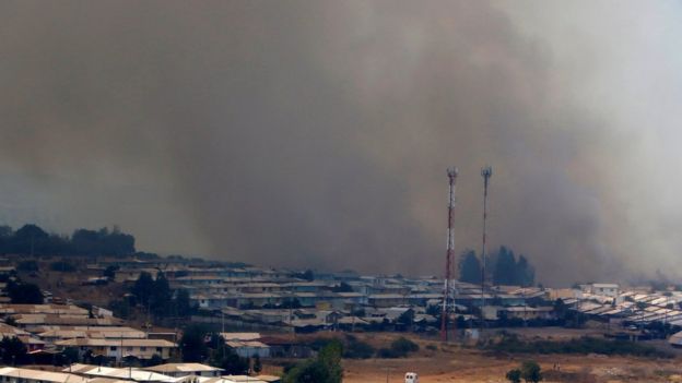 Incendio cerca de Cauquenes