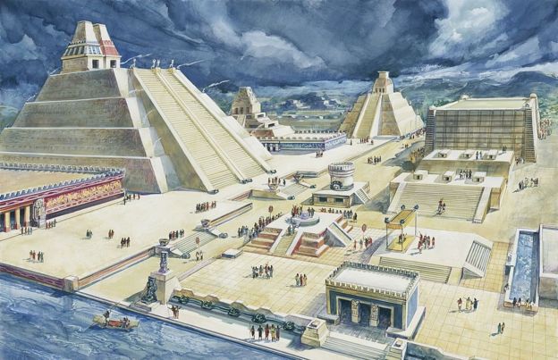 Una ilustración de Tenochtitlan
