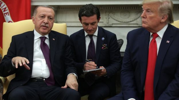 Cumhurbaşkanı Erdoğan'ın Beyaz Saray'da ABD Başkanı Donald Trump ile