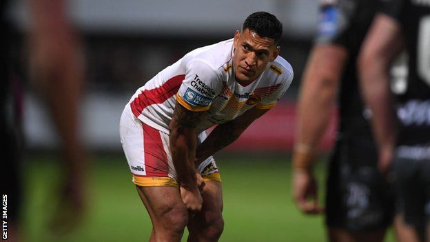 Israel Folau during his debut for Catalan Dragons against Castleford Tigers