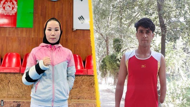 Taekwondo competitor Zakia Khudadadi and track athlete Hossain Rasouli