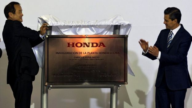 Inauguración de planta de Honda en México.