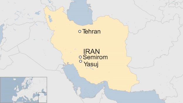 Iran Tehran Semirom map