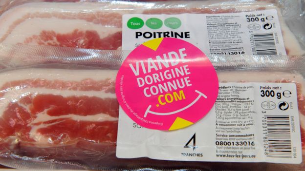 Fransa'da satılan bir domuz pastırması