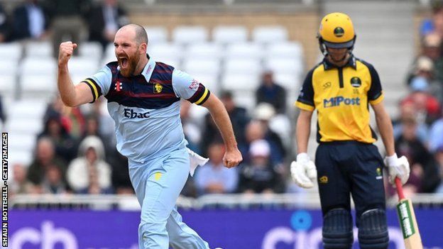 Just like Durham team-mate Matty Potts, Ben Raine returned from The Hundred to take three wickets, but both ended on the losing side