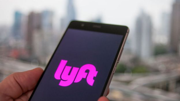 El app de Lyft en un móvil
