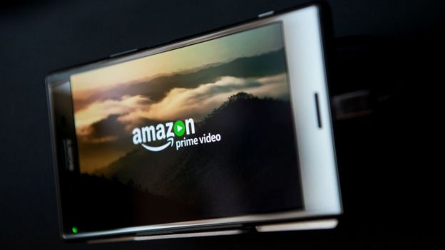 An Amazon prime video logo it's displayed on a Sony Xperia Z5 premium during the Mobile World Congress on the third day of the MWC in Barcelona, on March 1, 2017