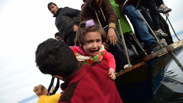Refugees arriving in Turkey