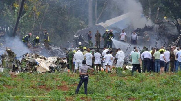 DestroÃ§os do aviÃ£o em Cuba