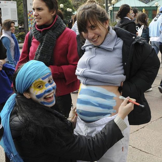 Mulher grávida uruguaia