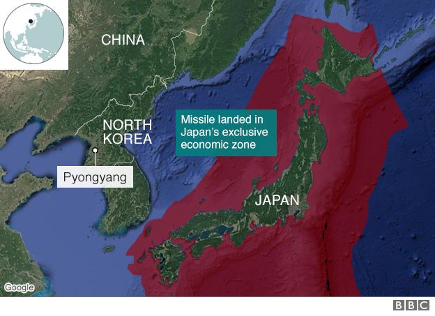 Map of Japan's exclusive economic zone