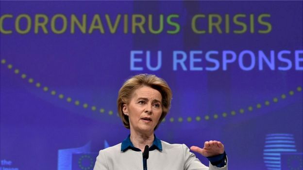 La presidenta de la Comisión Europea, Ursula von der Leyen