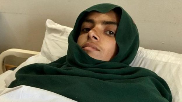 Shakila Amjad in hospital