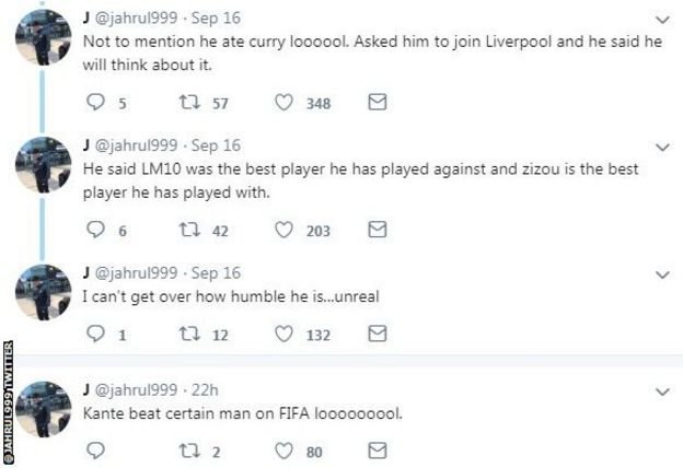 Twitter user @jahrul999