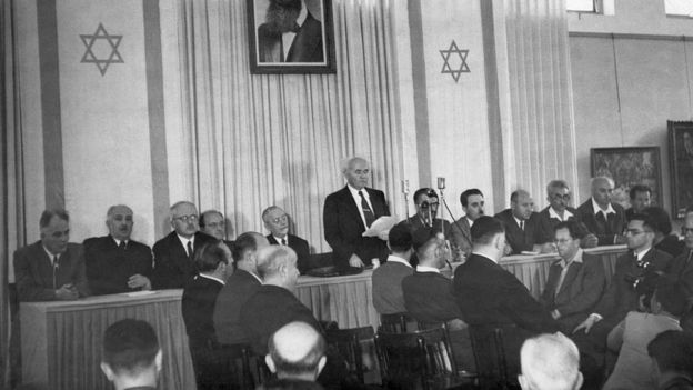 Ông David Ben Gurion đọc Tuyên ngôn Độc lập cho nước Israel năm 1948