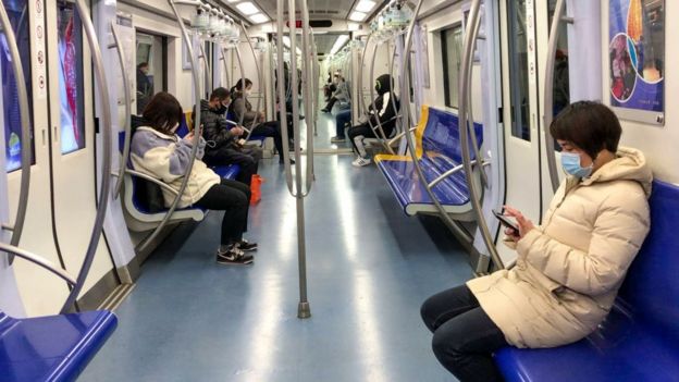 metro sin personas en china