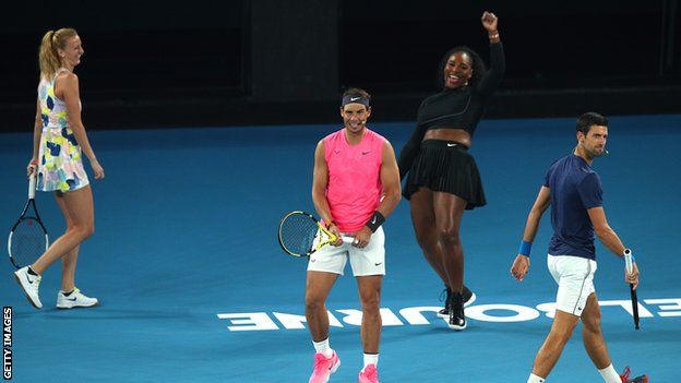 Petra Kvitova, Rafael Nadal, Serena Williams and Novak Djokovic