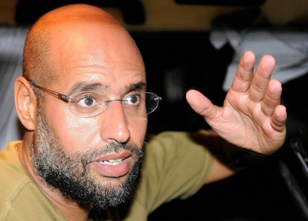 Saif al-Islam pictured before his capture in 2011