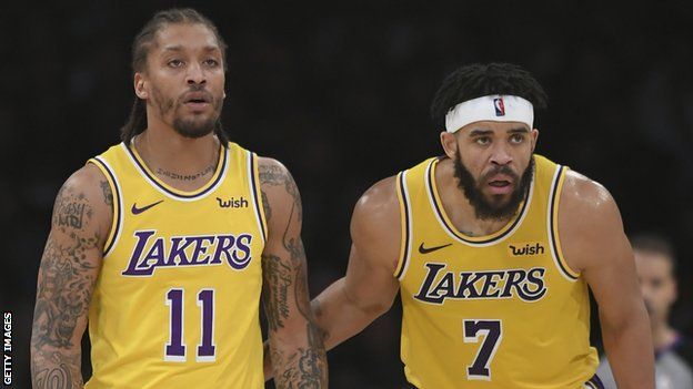 Lakers forwards Michael Beasley and Javale McGee