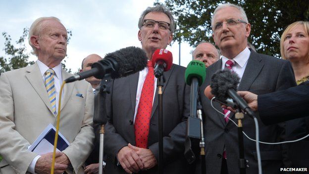 UUP leader Mike Nesbitt speaking after the meeting of the party's ruling body