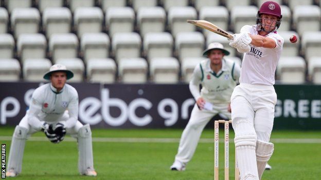 Tom Lammonby's achievement in carrying his bat on third day at Worcester to hit 107 not out in Somerset's 193 won his side the match