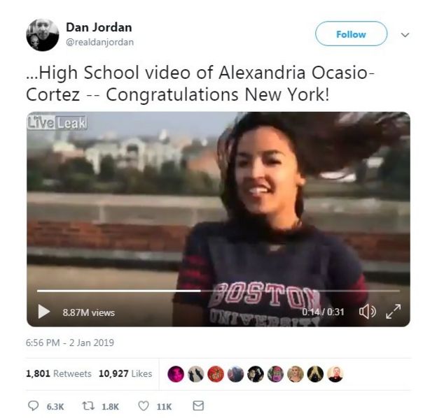 Alexandria Ocasio Cortez Lawmaker Mocks College Dance Critics Bbc News