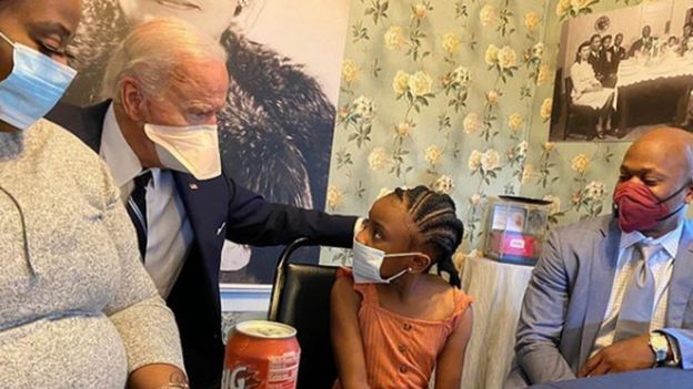 Joe Biden meets George Floyd's family