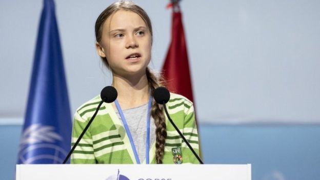 Greta speaks at the COP25