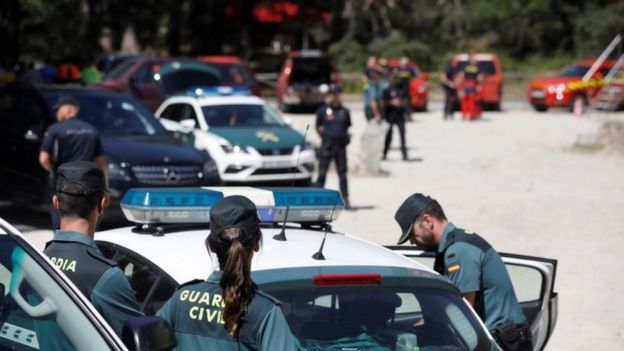 Spain's Civil Guards in Cercedilla, near Madrid. Photo: 4 September 2019