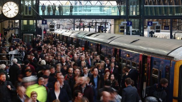 Rush hour at Kings Cross station