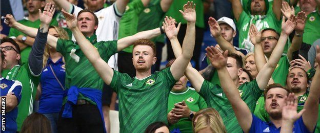 Northern Ireland fans were back out in force at the National Stadium
