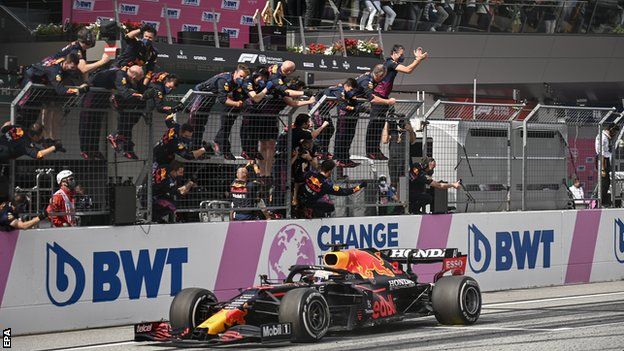 Red Bull celebrate Max Verstappen's Austrian Grand Prix victory