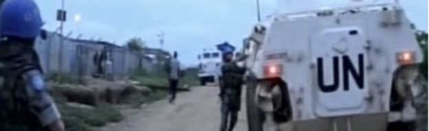 UN armoured personnel carrier in Juba