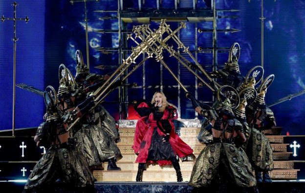 Madonna on her Rebel Heart tour