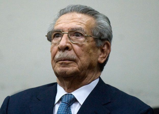 Efraín Ríos Montt, quien quien gobernó el país de facto entre 1982 y 1983, en un juicio en su contra el 11 de enero de 2013.