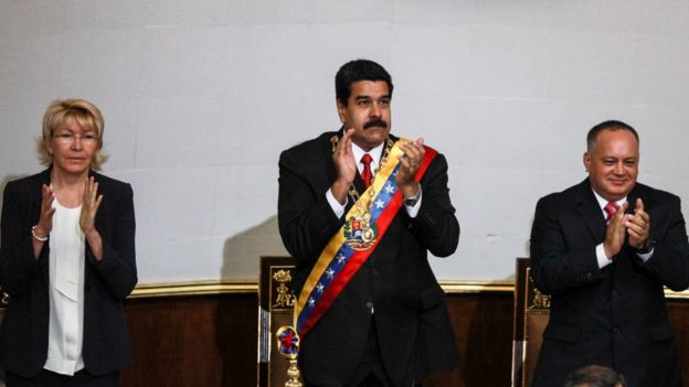 Luisa Ortega, Nicolás Maduro y Diosdado Cabello