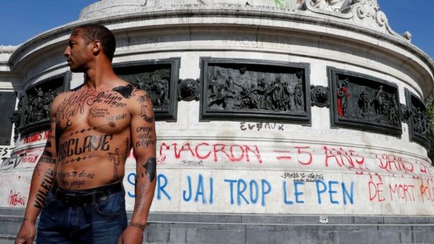 Protesta contra el racismo en Francia